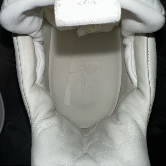 New Size 46 Alexander McQueen Sneakers White Silver - Picture 9 of 14